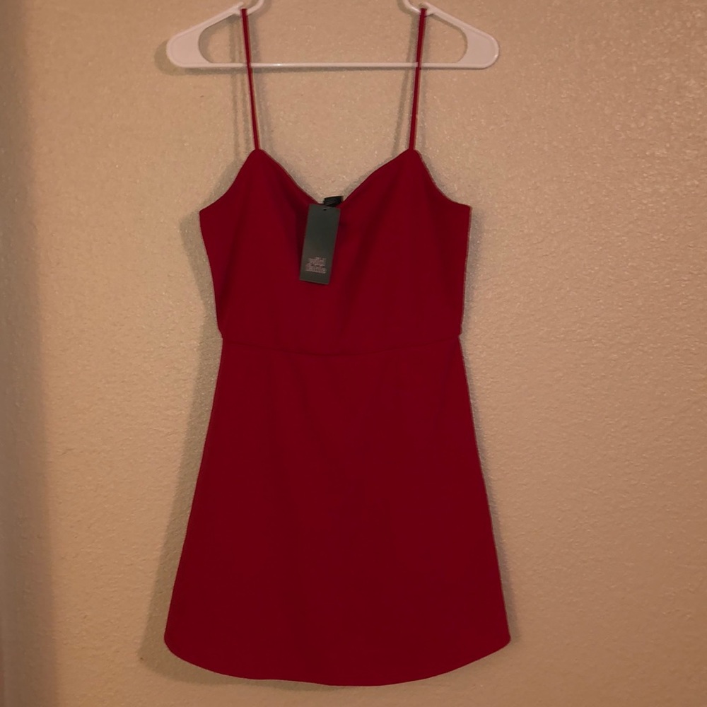 Red skater dress